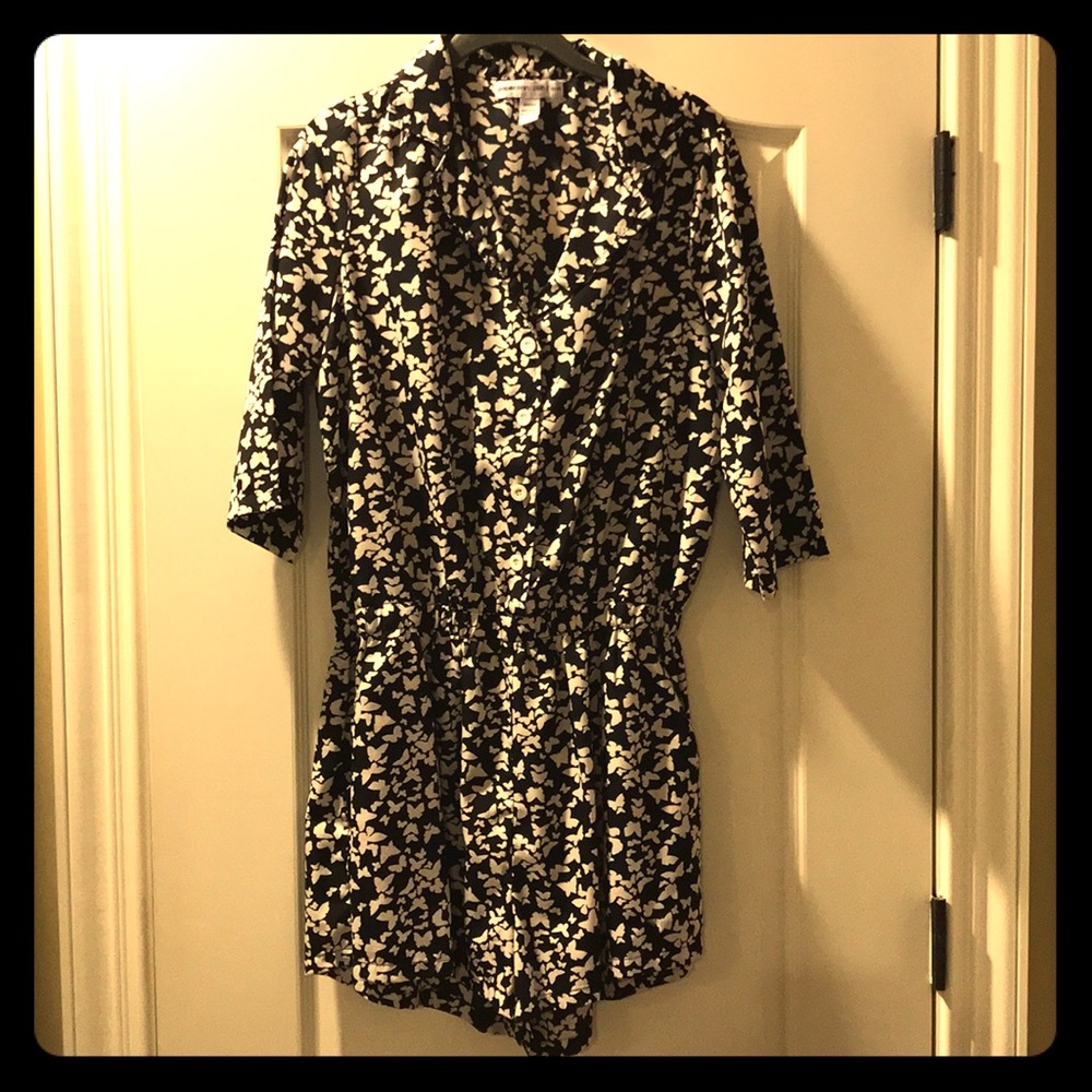 Paper denim and cloth romper